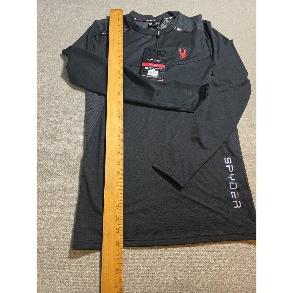 NWT Spyder ProWeb Active‎ Men's Black  Sleeve Small Undershirt Msrp 79